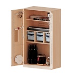 Musikschrank, 5 OH, Türen mit Instrumentenhalterungen, mit 6 Boxen, B/H/T 104,5x190x60cm 
